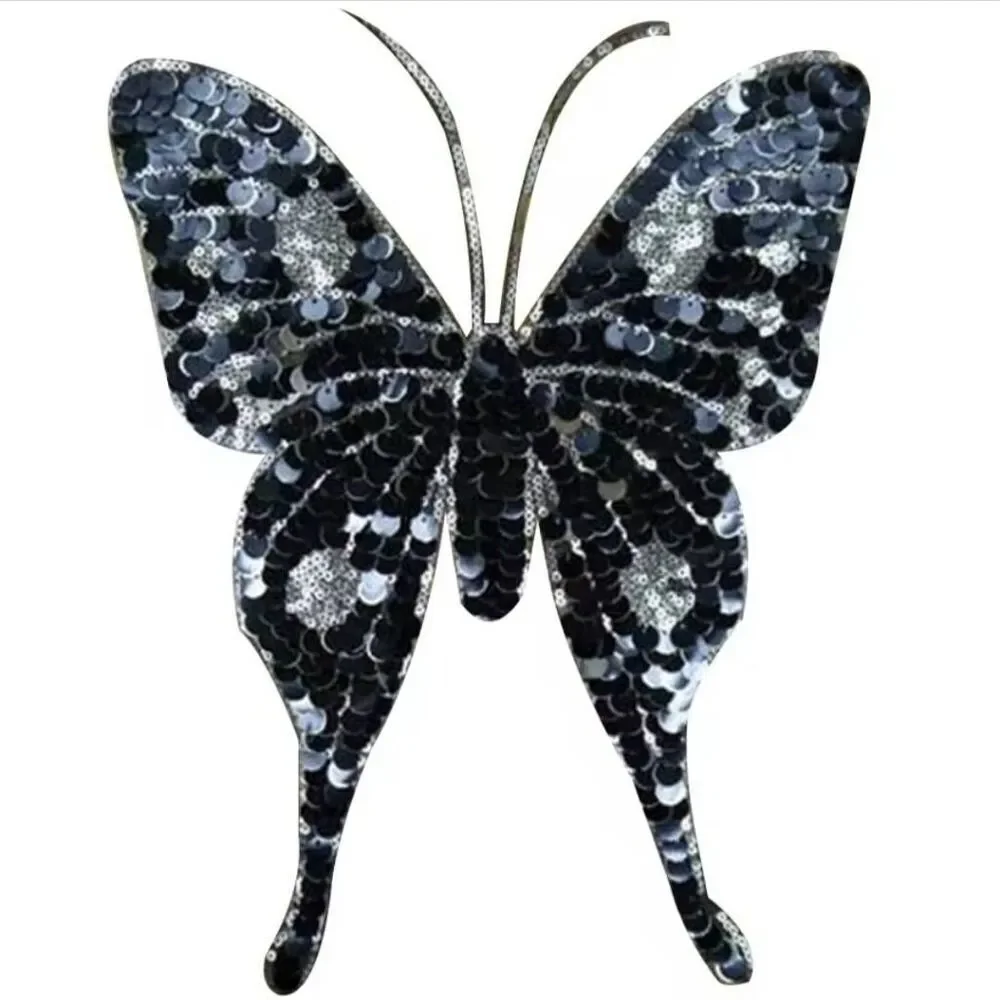 NWOT Seqiun Gold and Black Sew On Butterfly Applique 10